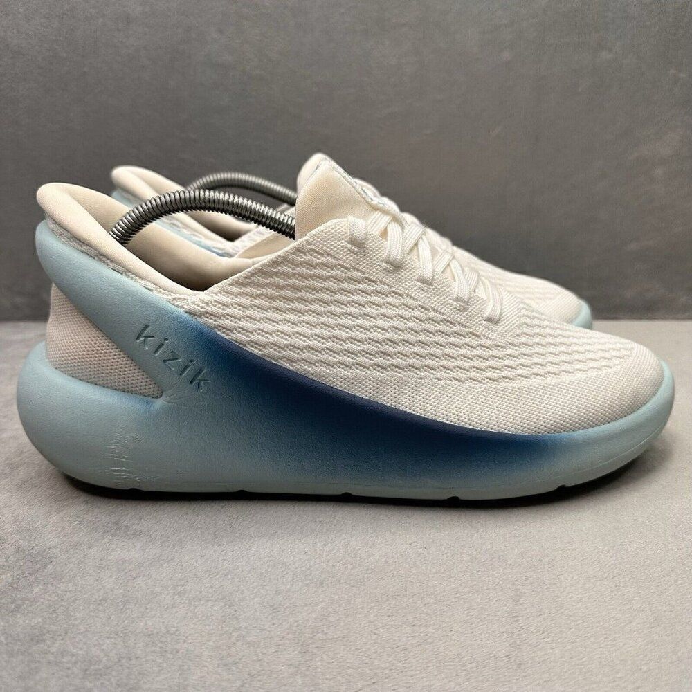Kizik Roamer Mens Size 10 Shoes White Glacier Hands Free Slip On Comfort Sneaker
